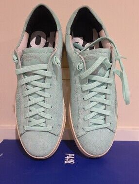 NEW $298 P448 JACK MEN'S SUEDE LEATHER SNEAKERS STYLE F22JACK-M SIZE 42